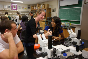 Students in the lab Students in the lab