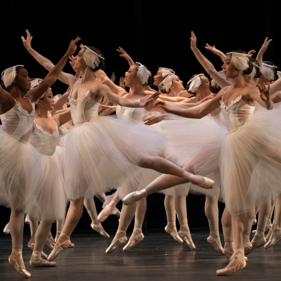 Ballet dancers performing on stage at SPAC