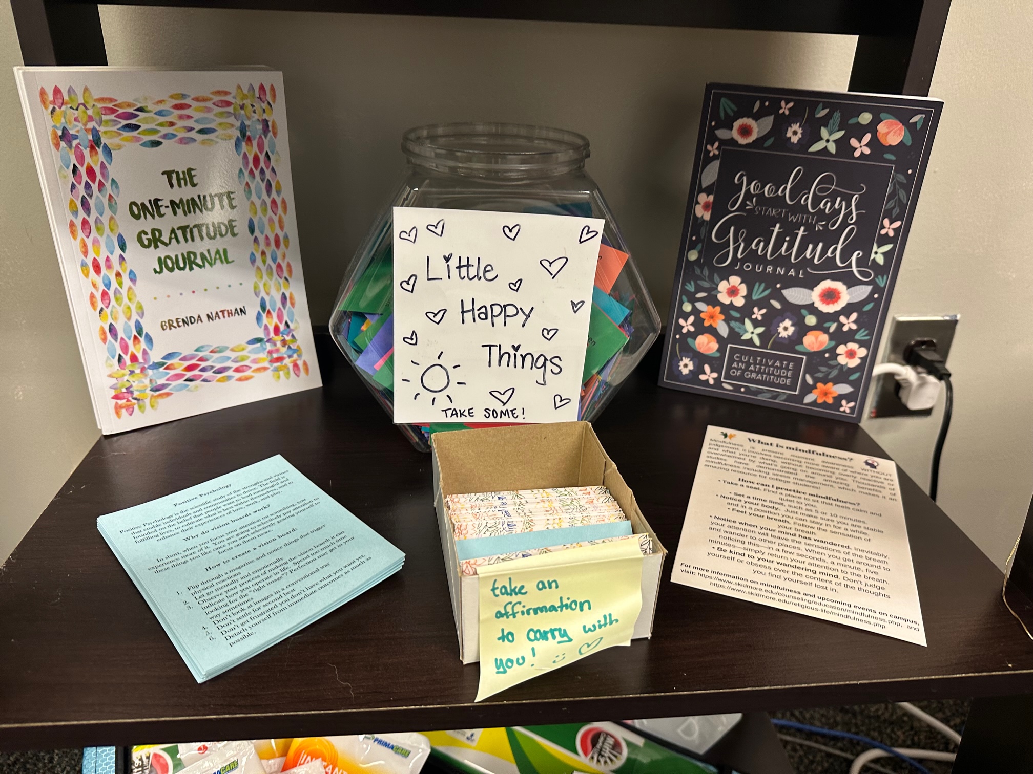 Mindfulness Items in the Wellness Center