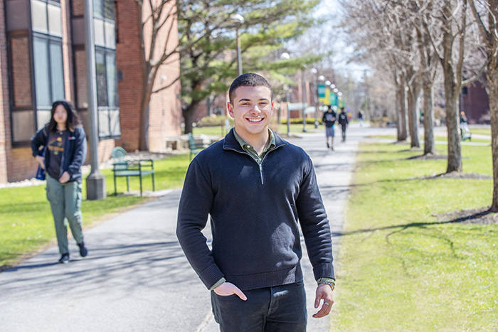 David Aybar '26 on campus 