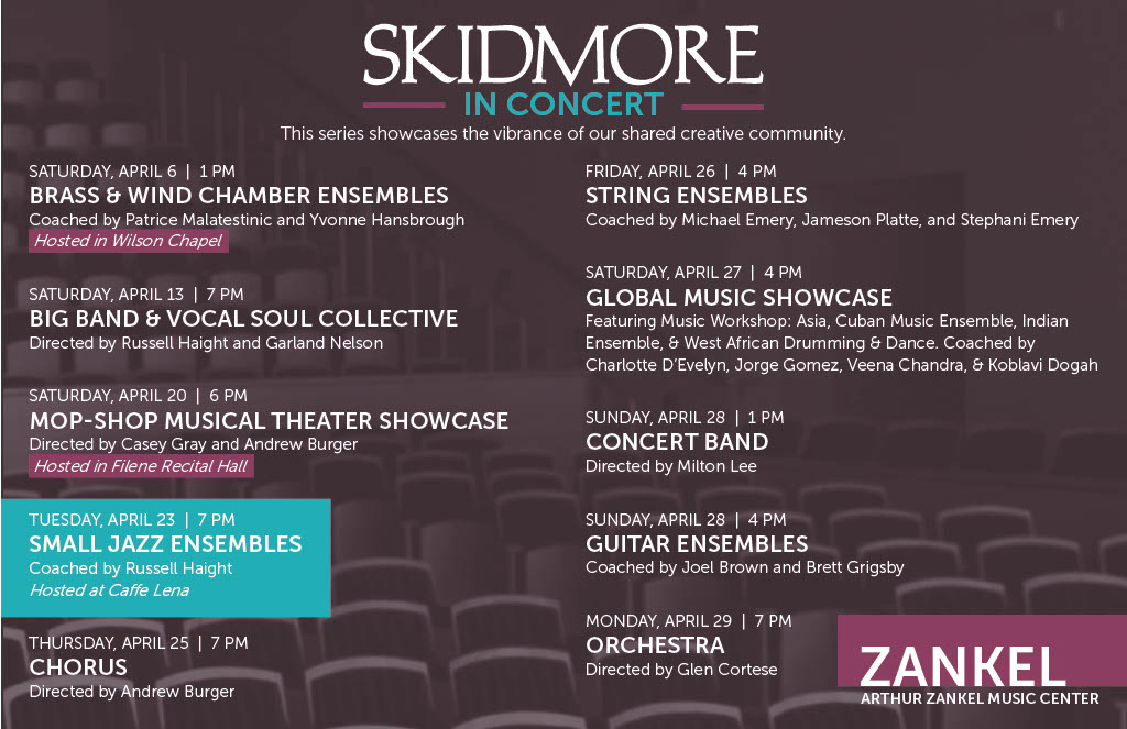 Skidmore in Concert Schedule